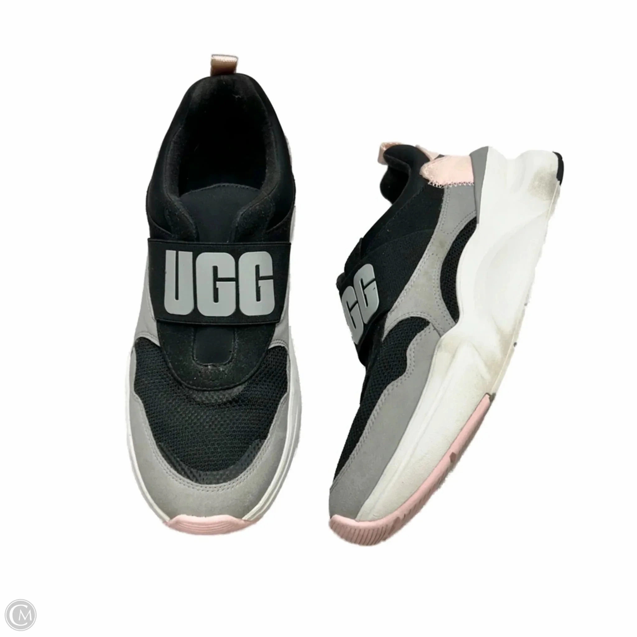 Shoes Designer By Ugg In Black & Pink, Size: 9 Lake Step