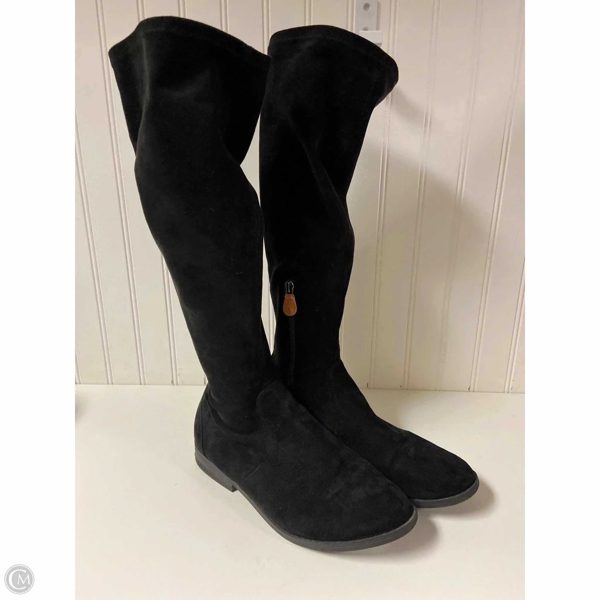 Boots Knee Flats By Gentle Souls In Black, Size: 9 Low Profile All Day Wear