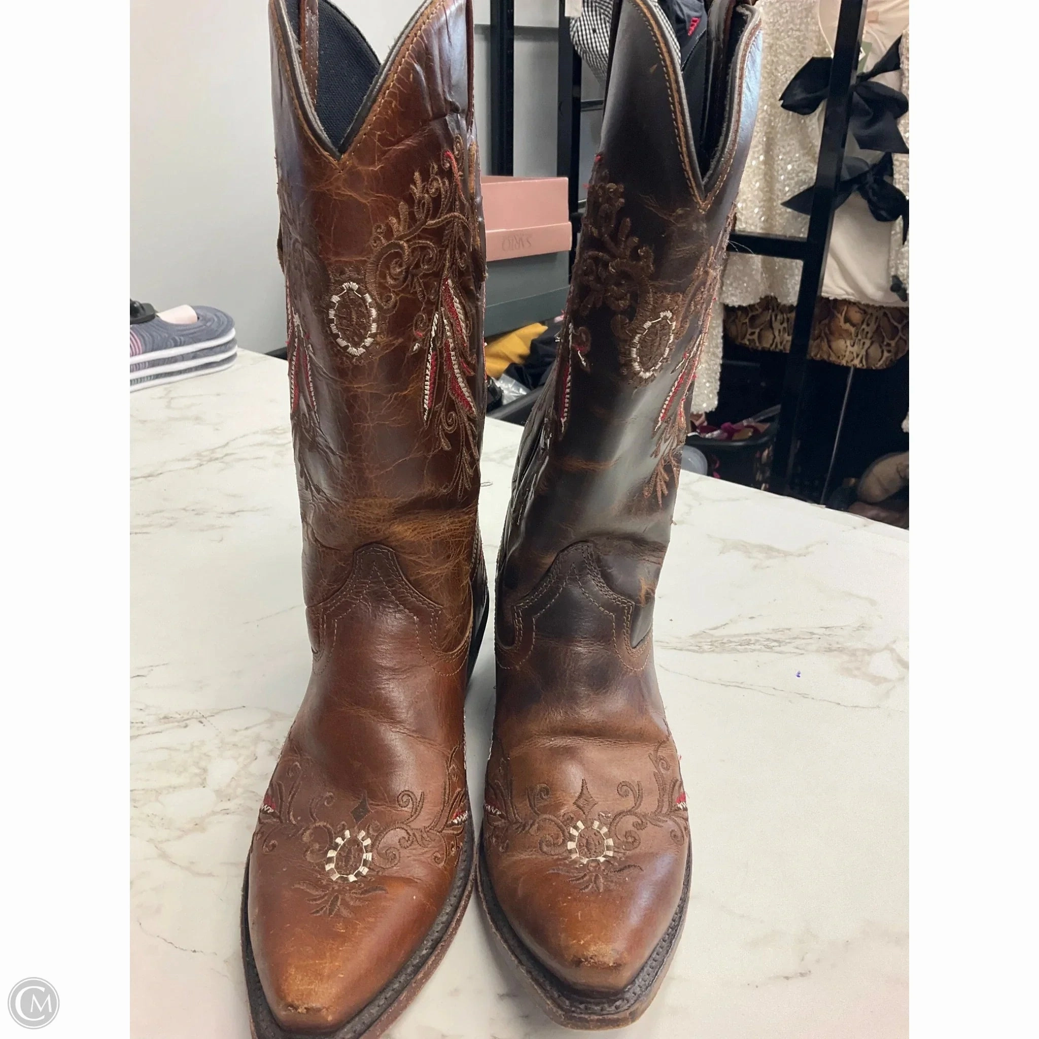 Boots Western By Clothes Mentor In Brown, Size: 8 Everyday Walk