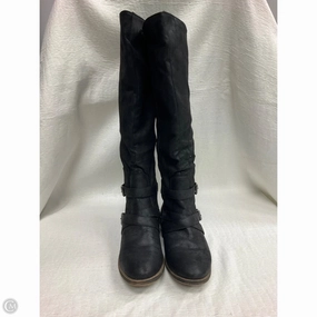 High Lift Boots Knee Flats By Sugar In Black, Size: 8.5