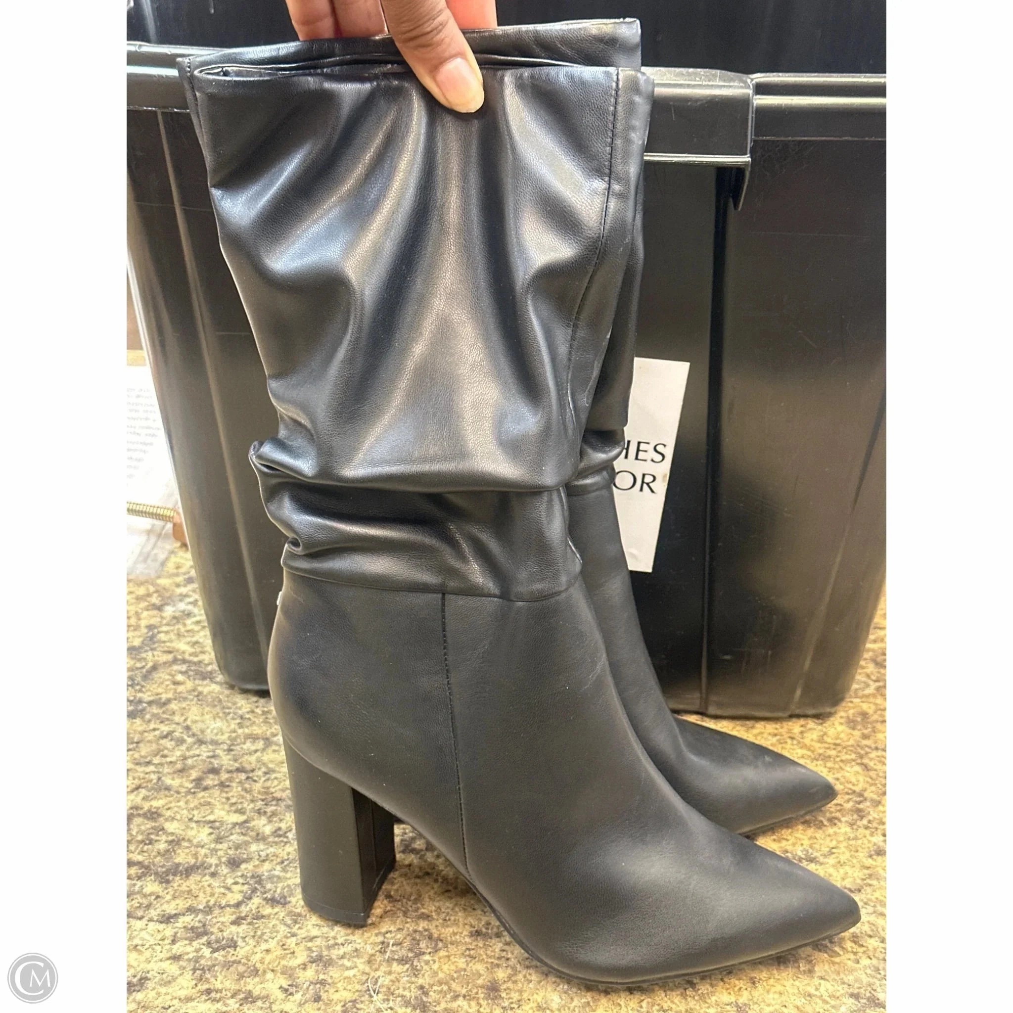 Boots Knee Heels By Marc Fisher In Black, Size: 7 Comfy All