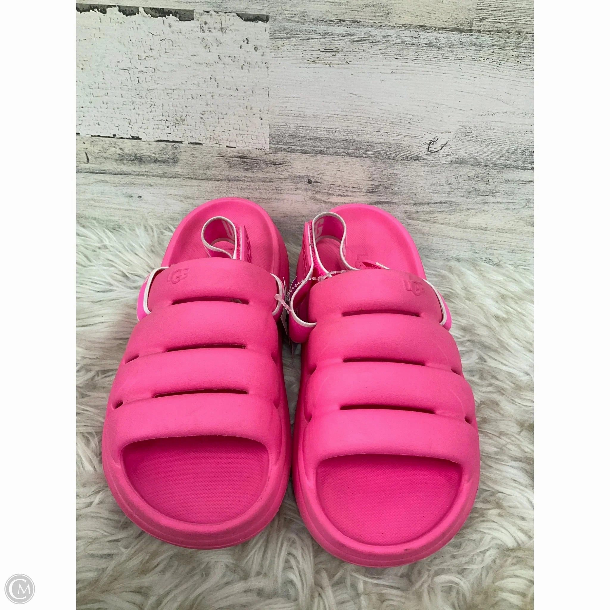 Sail Vibe Tropic Mode Sandals Designer By Ugg In Pink, Size: 11