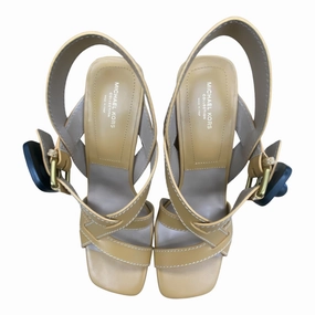 Sandals Designer By Michael Kors In Tan, Size:8.5 Travel Light