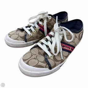 Autumn Cool Vertical Compression Zones Shoes Designer By Coach In Brown, Size: 8