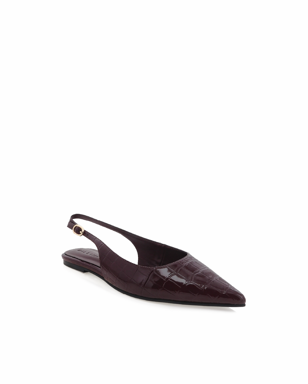 HENNA - DARK CACAO PATENT CROC Pointed Toe Design Taste Glow