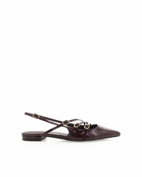 HETTIE - WINE PATENT Comfort Wear Shoes