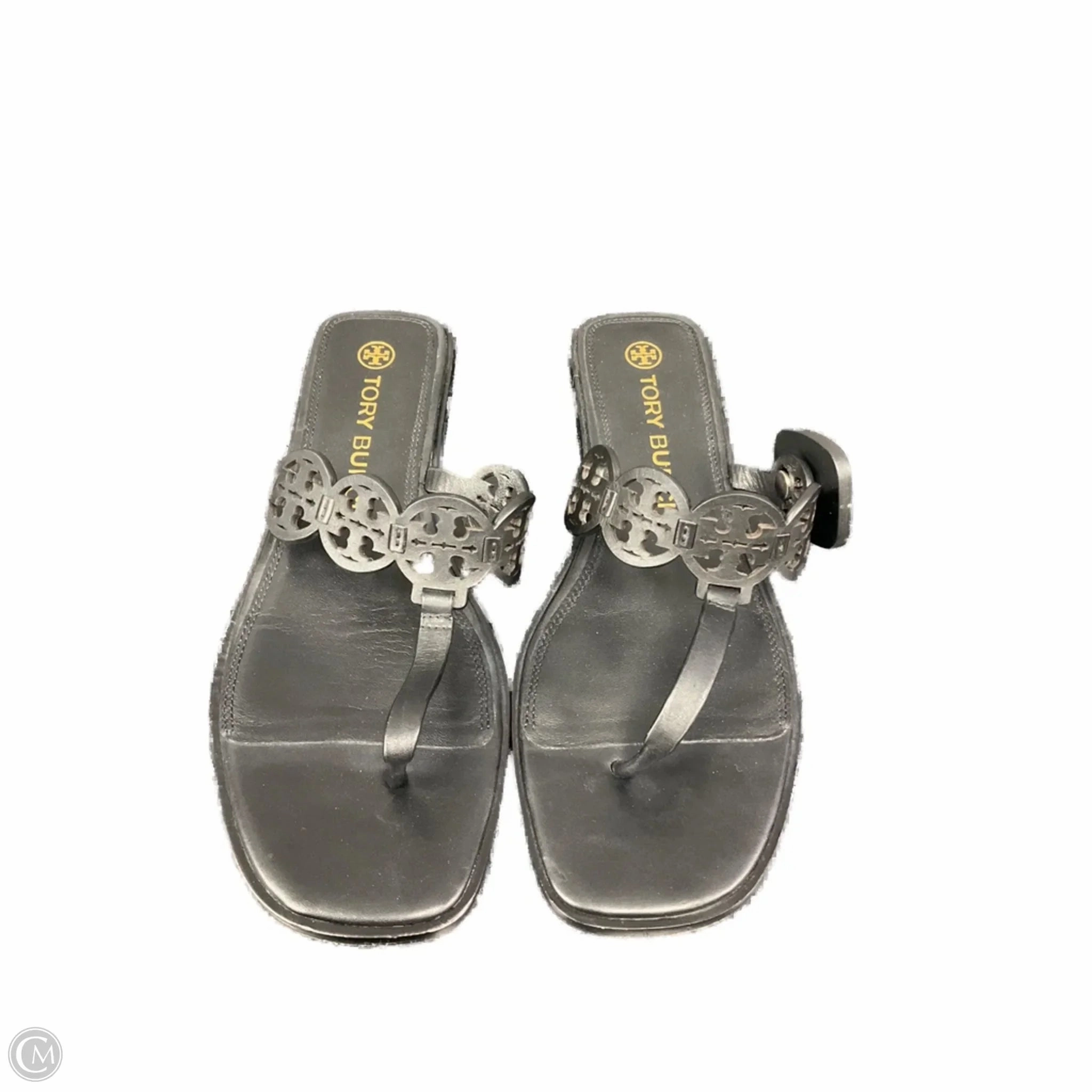 Black Edge Stage Glow Sandals Designer By Tory Burch In Black, Size: 10