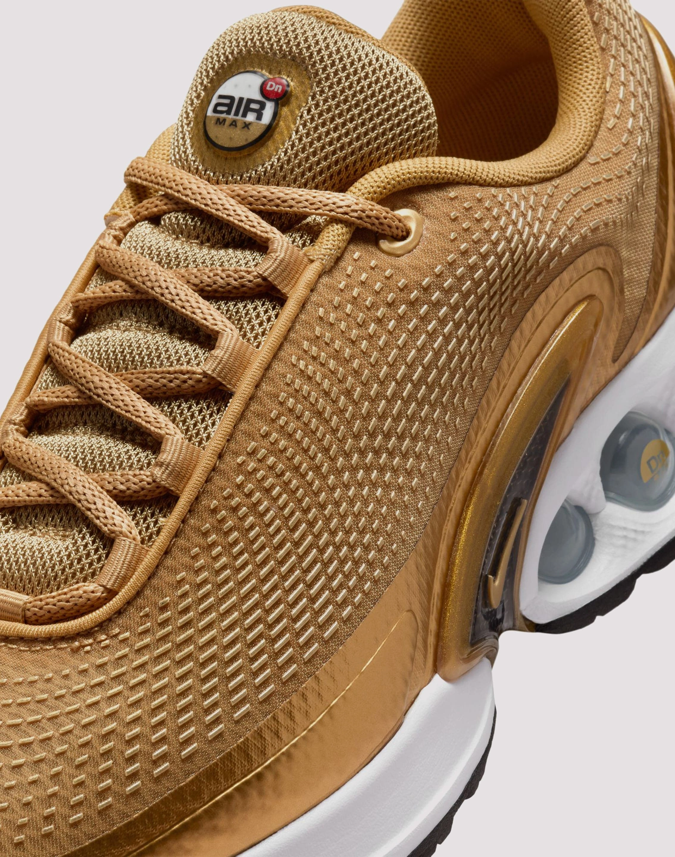 Nike Air Max Dn Premium "Metallic Gold/Black/White" Dynamic Heel Stabilizer