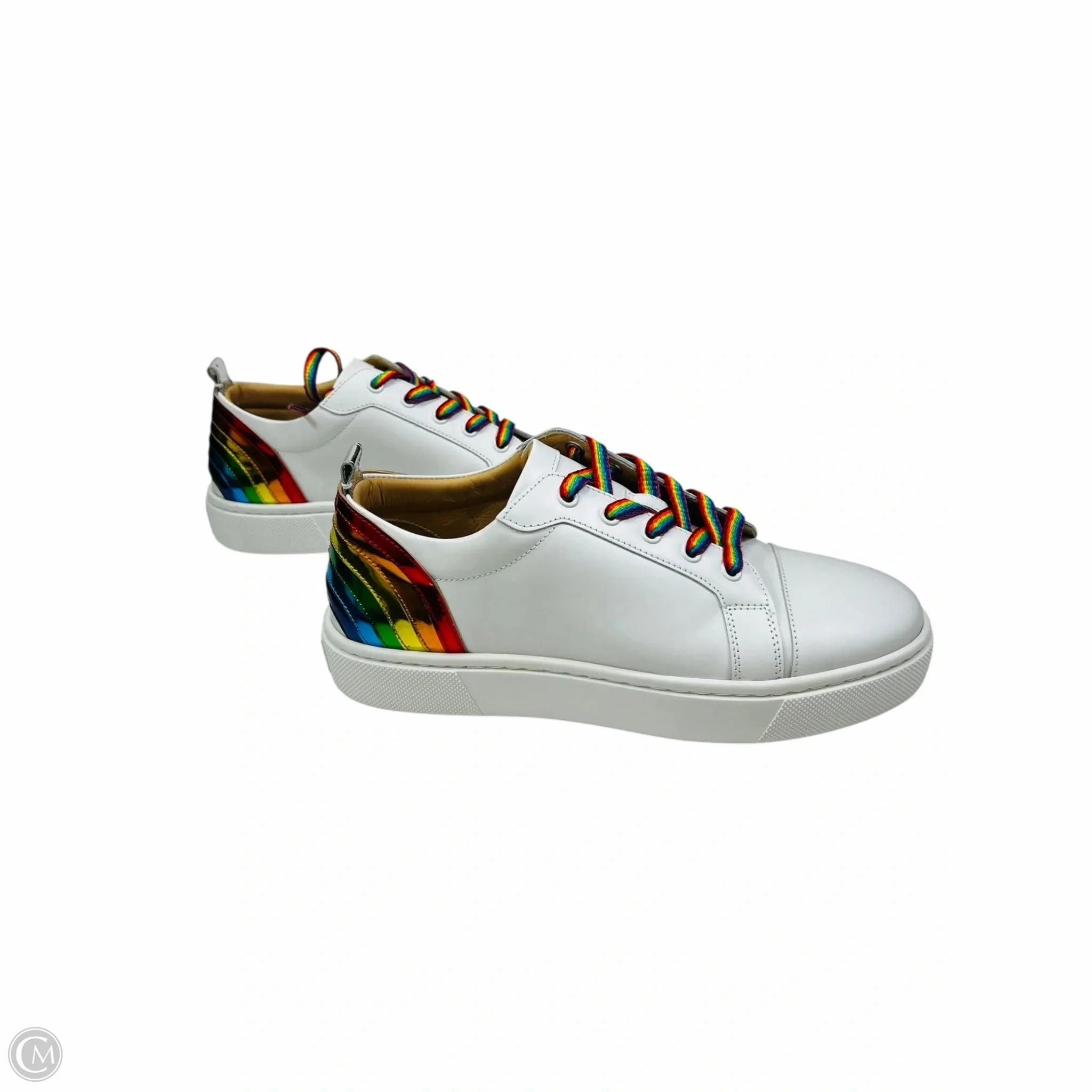 Body Align Fairy Step Shoes Luxury Designer By Christian Louboutin In Rainbow Print, Size: 7.5