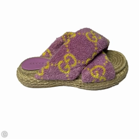 Sandals Luxury Designer By Gucci In Purple, Size: 8 Feather Light City Adventure