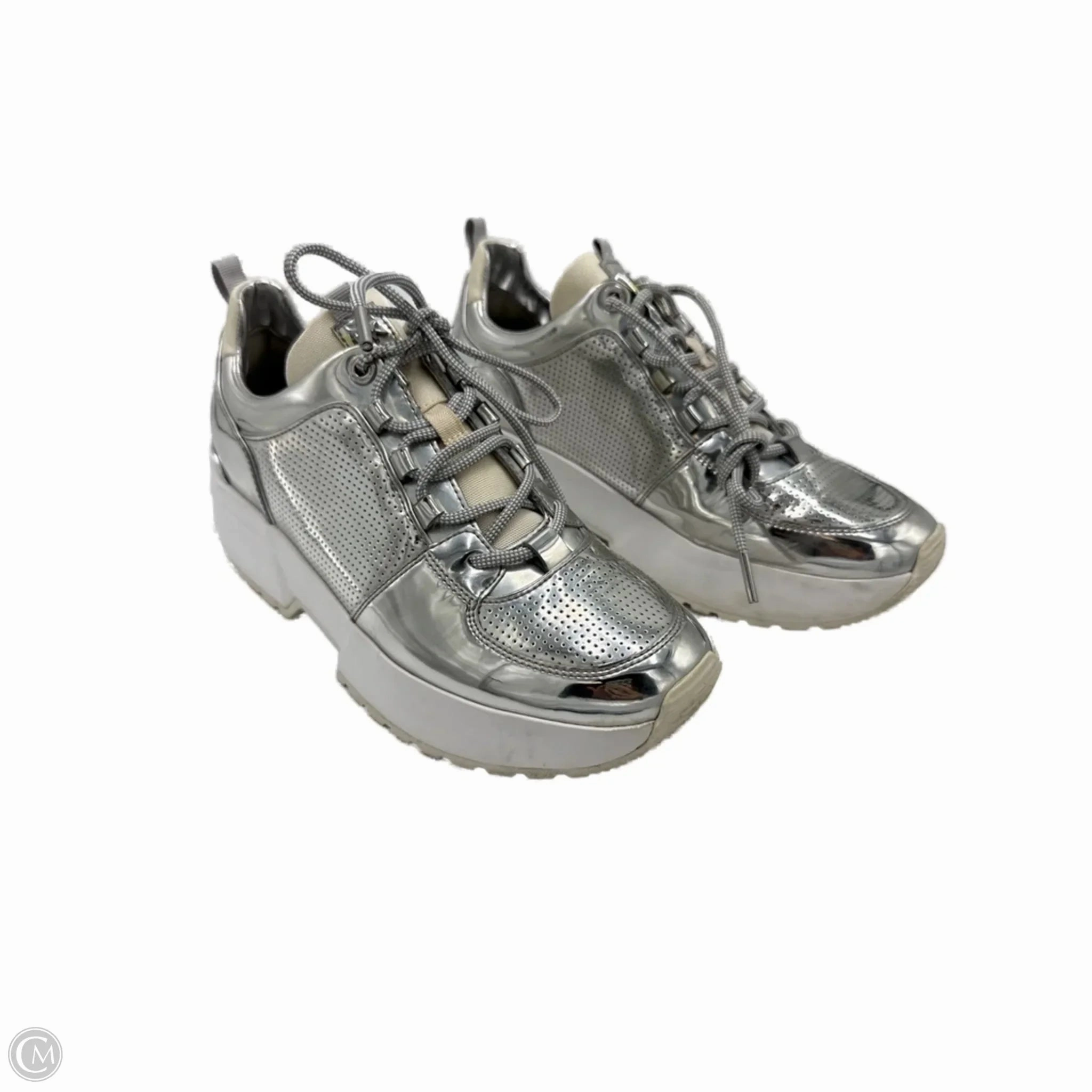 Any Path Shoes Designer By Michael Kors In Silver, Size: 10