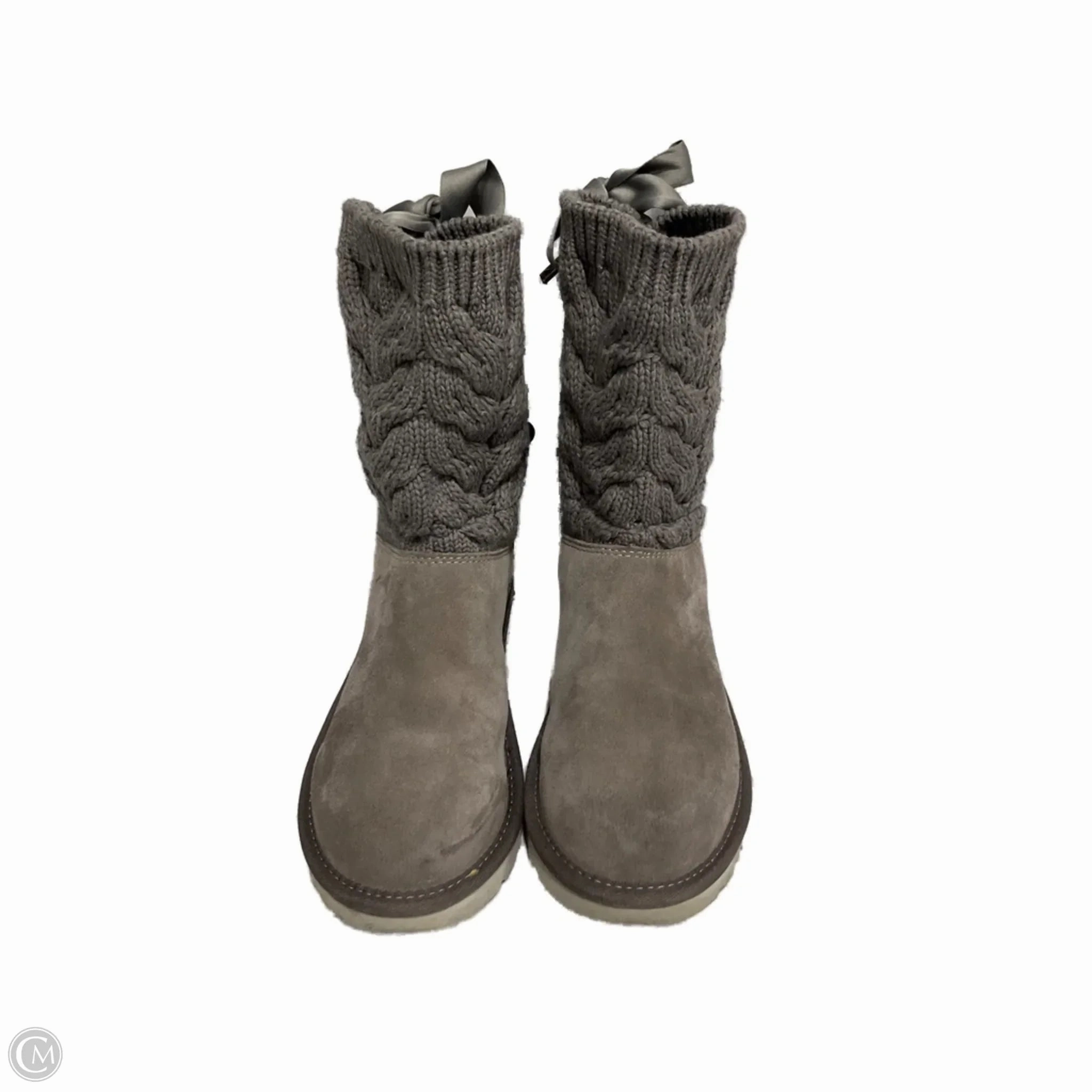 Boots Designer By Ugg In Grey, Size: 8 Earth Tone
