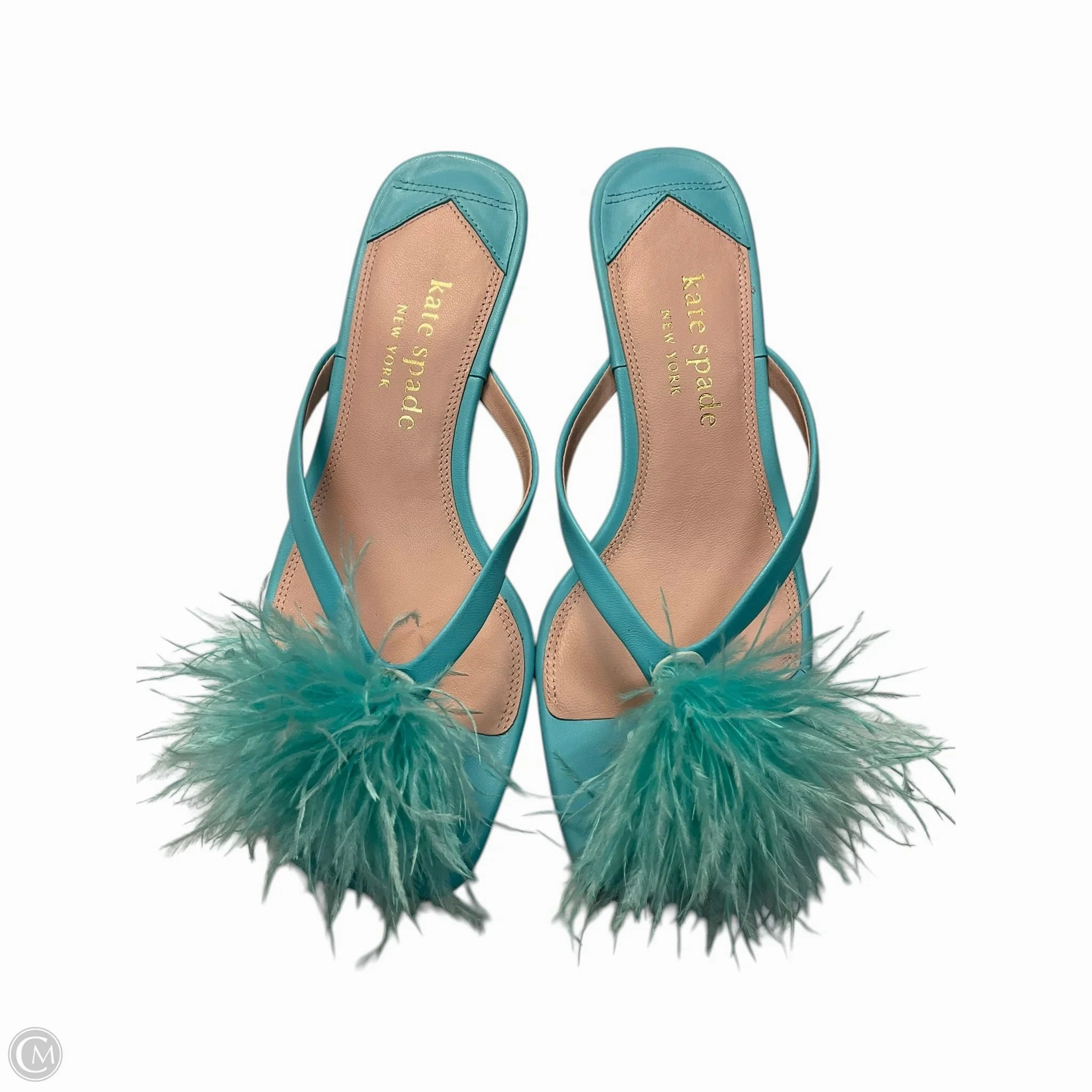 Sandals Designer By Kate Spade In Blue, Size: 6.5 Ankle Support