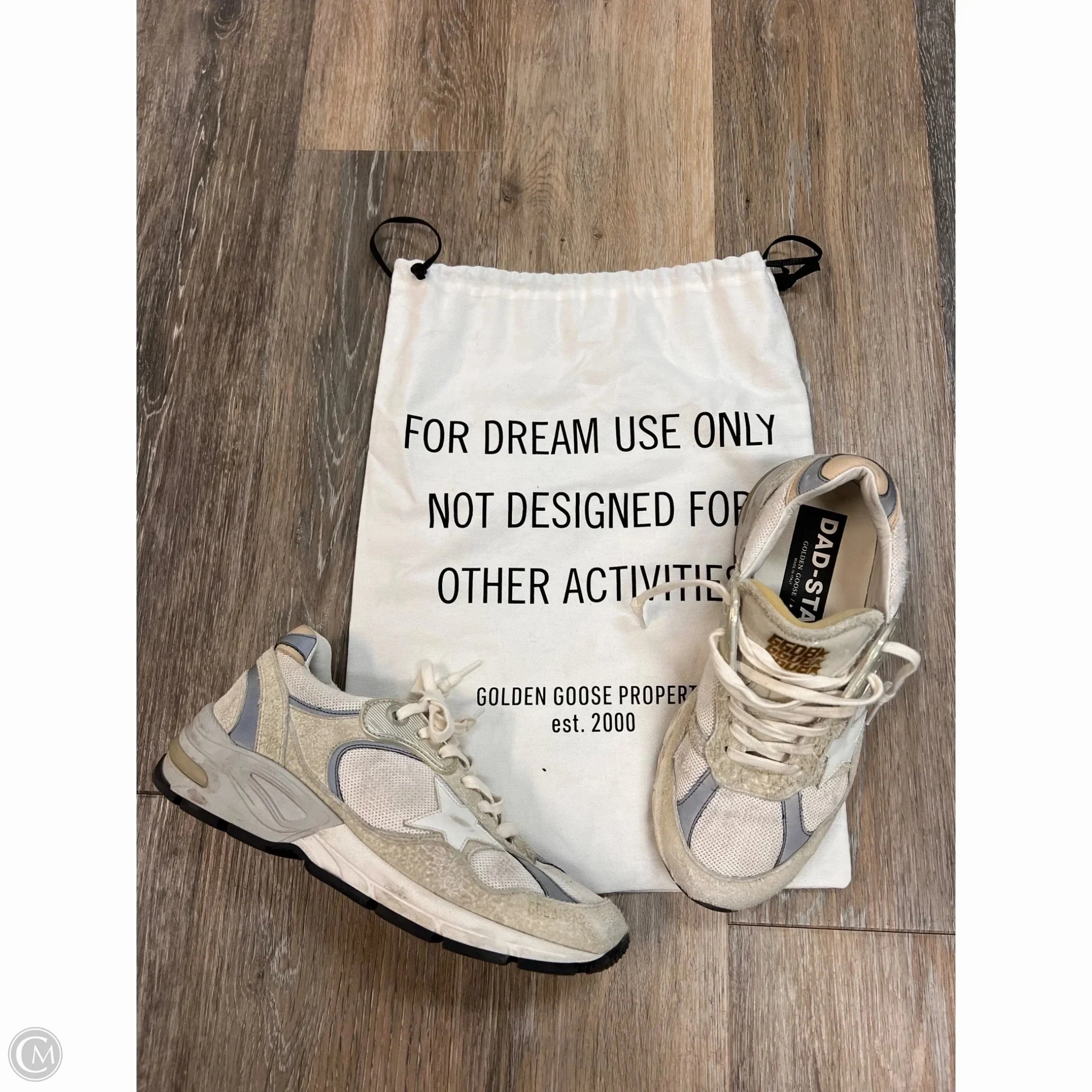 Shoes Luxury Designer By Golden Goose In Grey, Size: 7 Soft Tone