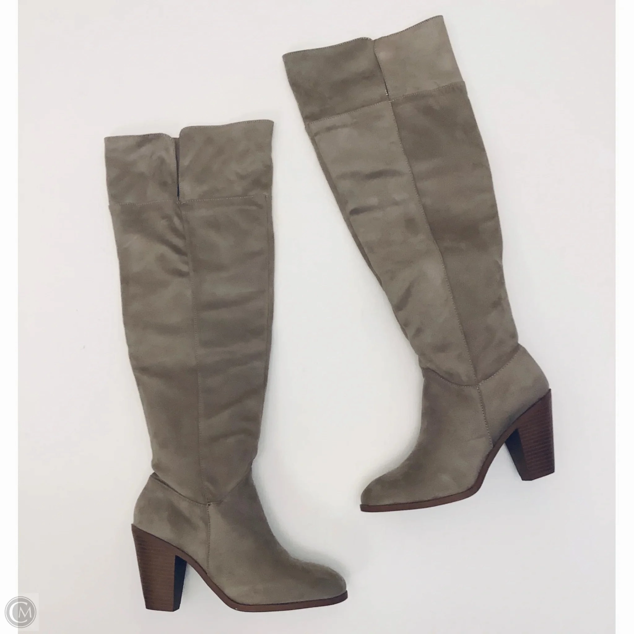 Boots Knee Heels By Qupid In Tan, Size: 7 Reinforced Form Adventure Journey