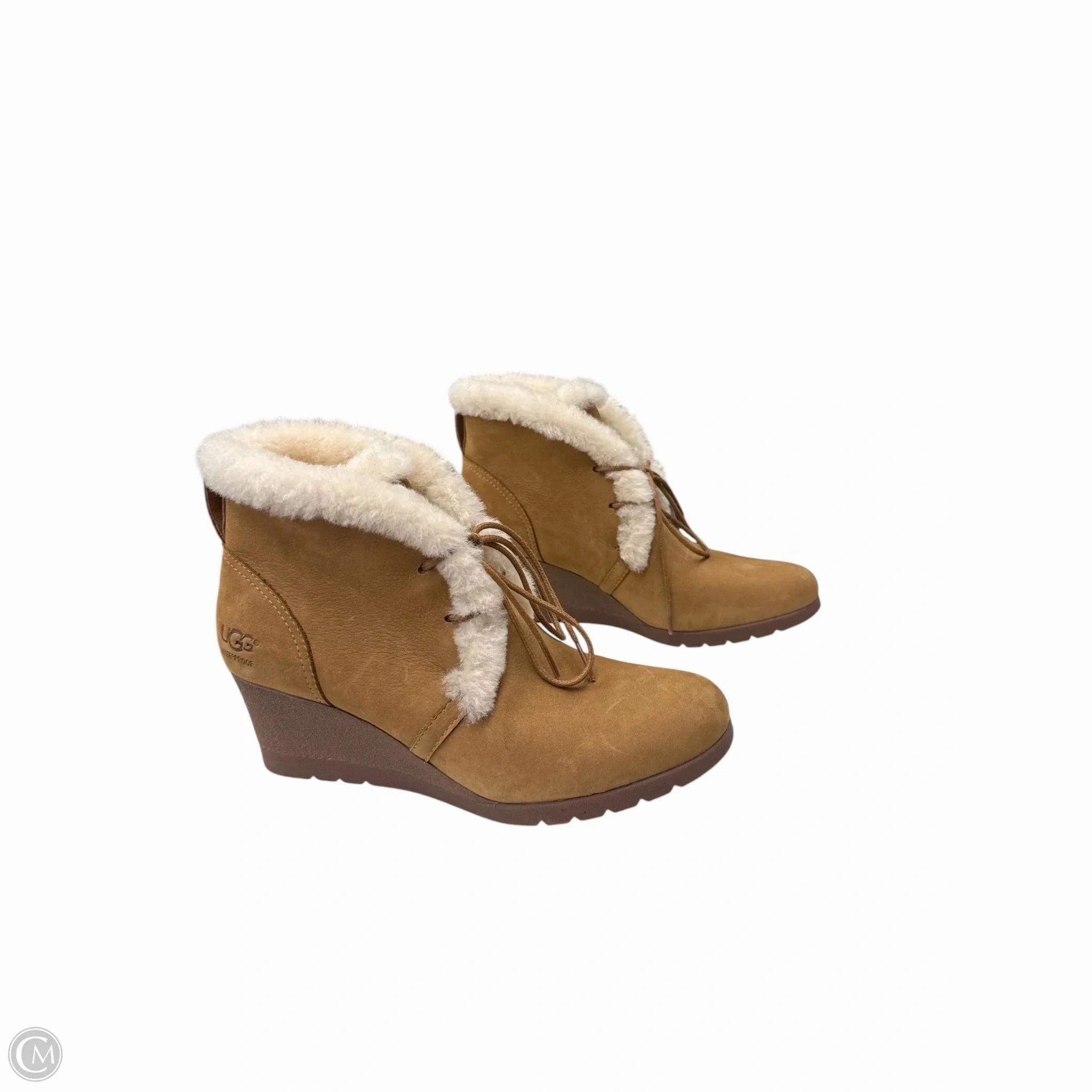 Mono Style Curve Hug Boots Designer By Ugg In Brown, Size: 9.5
