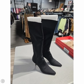 Boots Knee Heels By Donald Pliner In Black, Size: 8 Mud Resistant Urban Commute