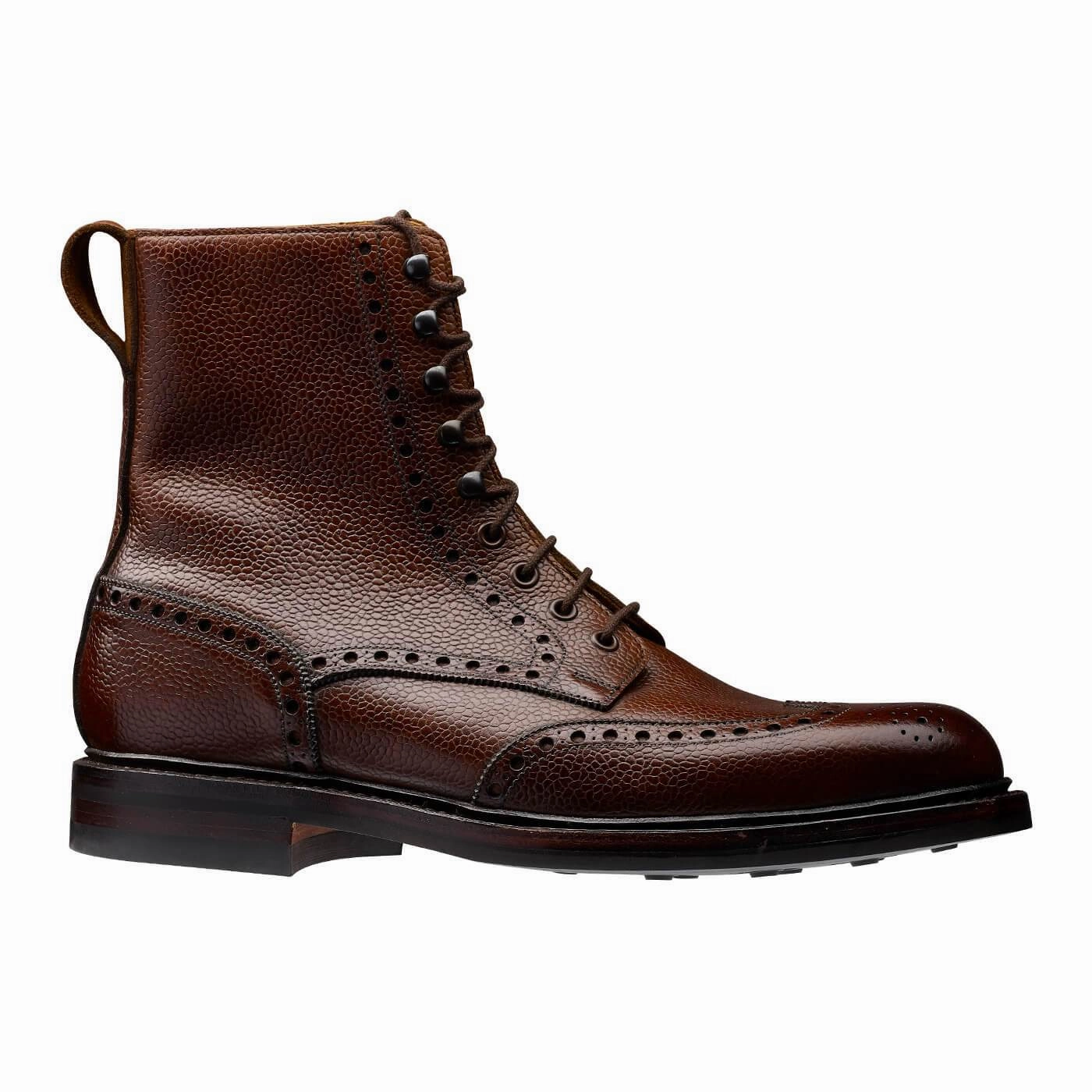 Islay Dark Brown Scotch Grain Padded Interior Rough Trail Hiker