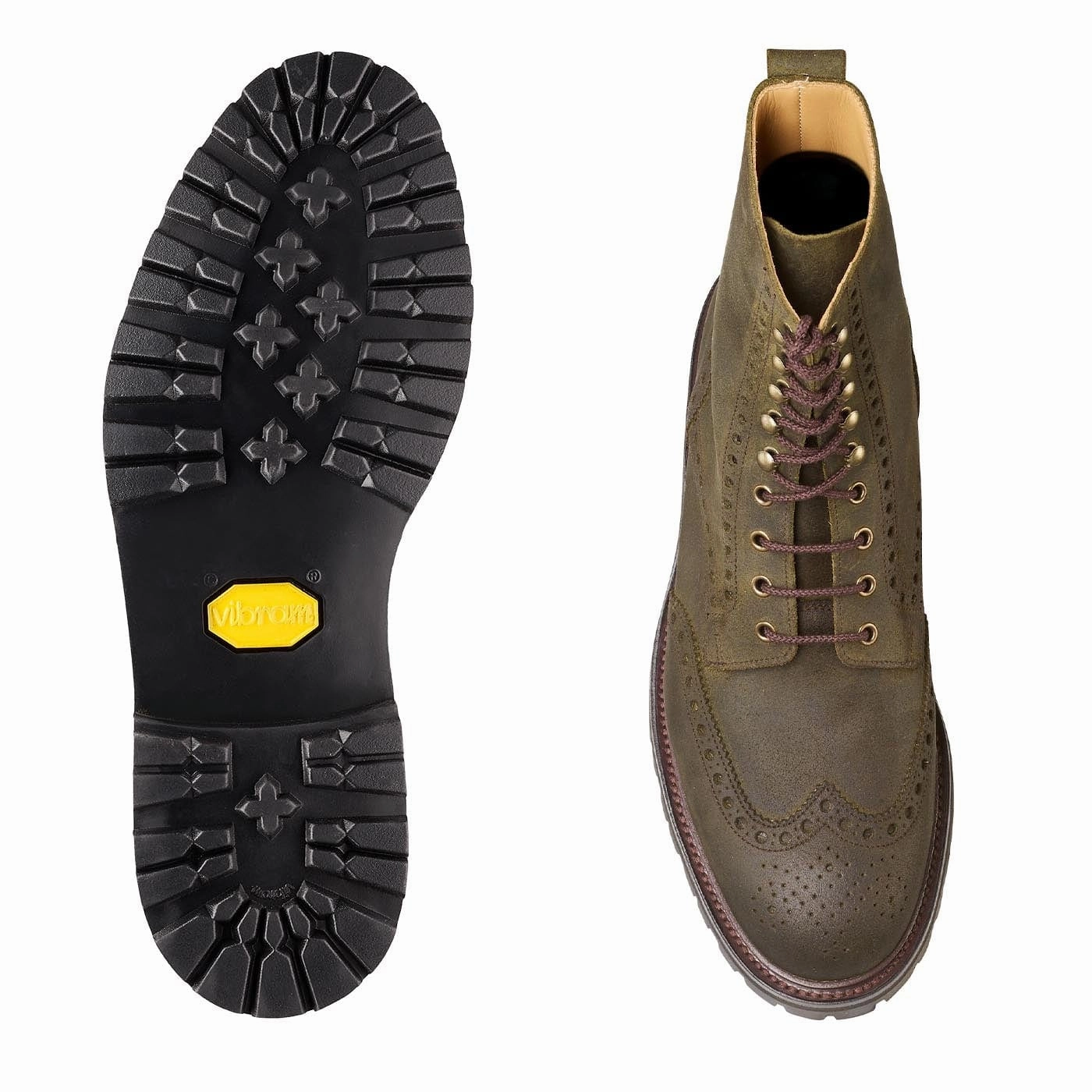 Islay Green Rough-Out Suede Cold Trek Insulated River Crossing