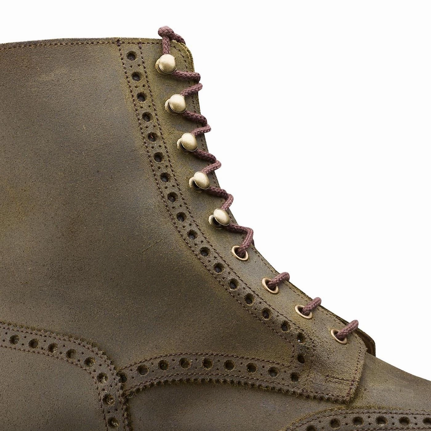 Comfortable Footwear Mud Resistant Active Nomad Islay Green Rough-Out Suede