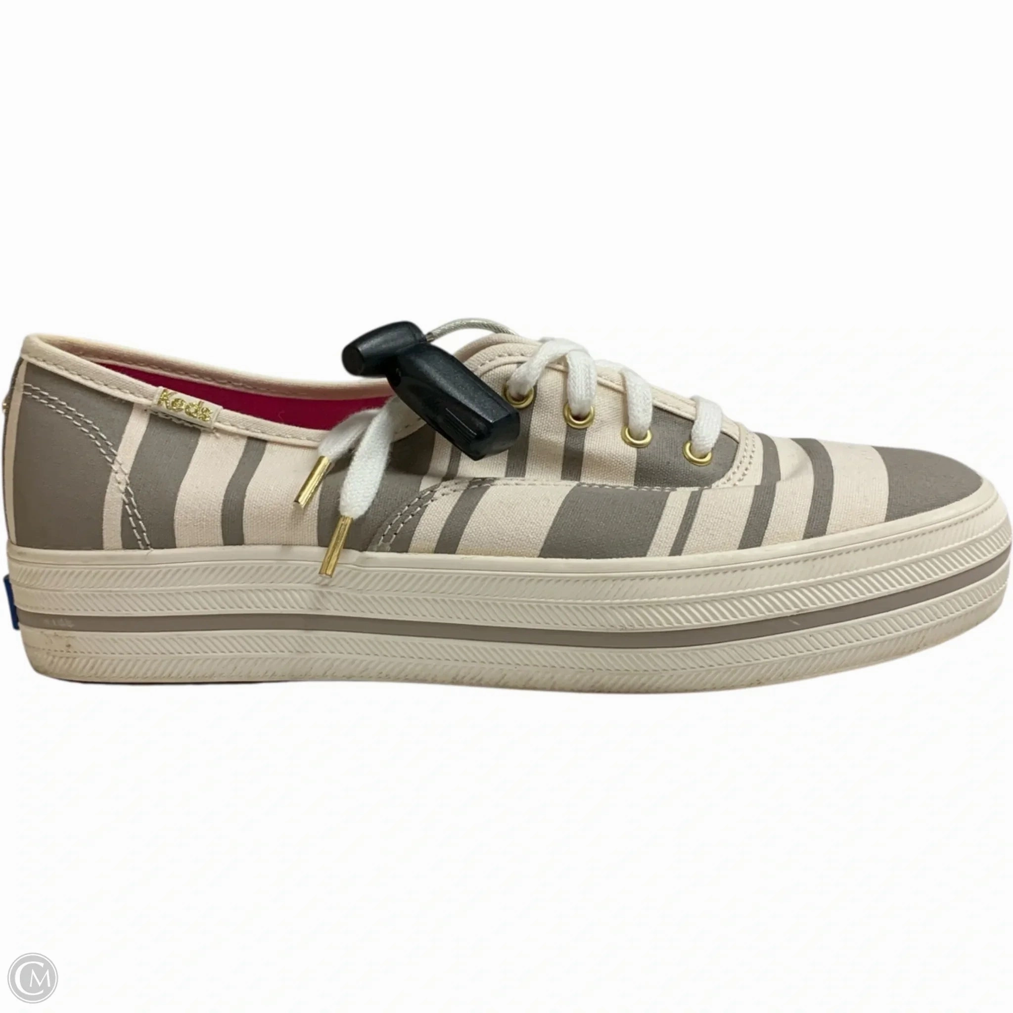 Shoes Designer By Kate Spade In Grey & White, Size: 7.5 Toe box