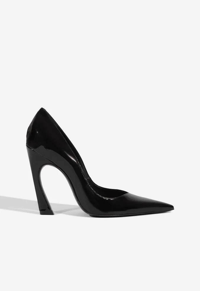 Coastal vibe Lexi High Sculptural Black Pump