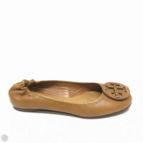 Adjustable Hook and Loop Closure Shoes Designer By Tory Burch In Brown, Size: 8.5