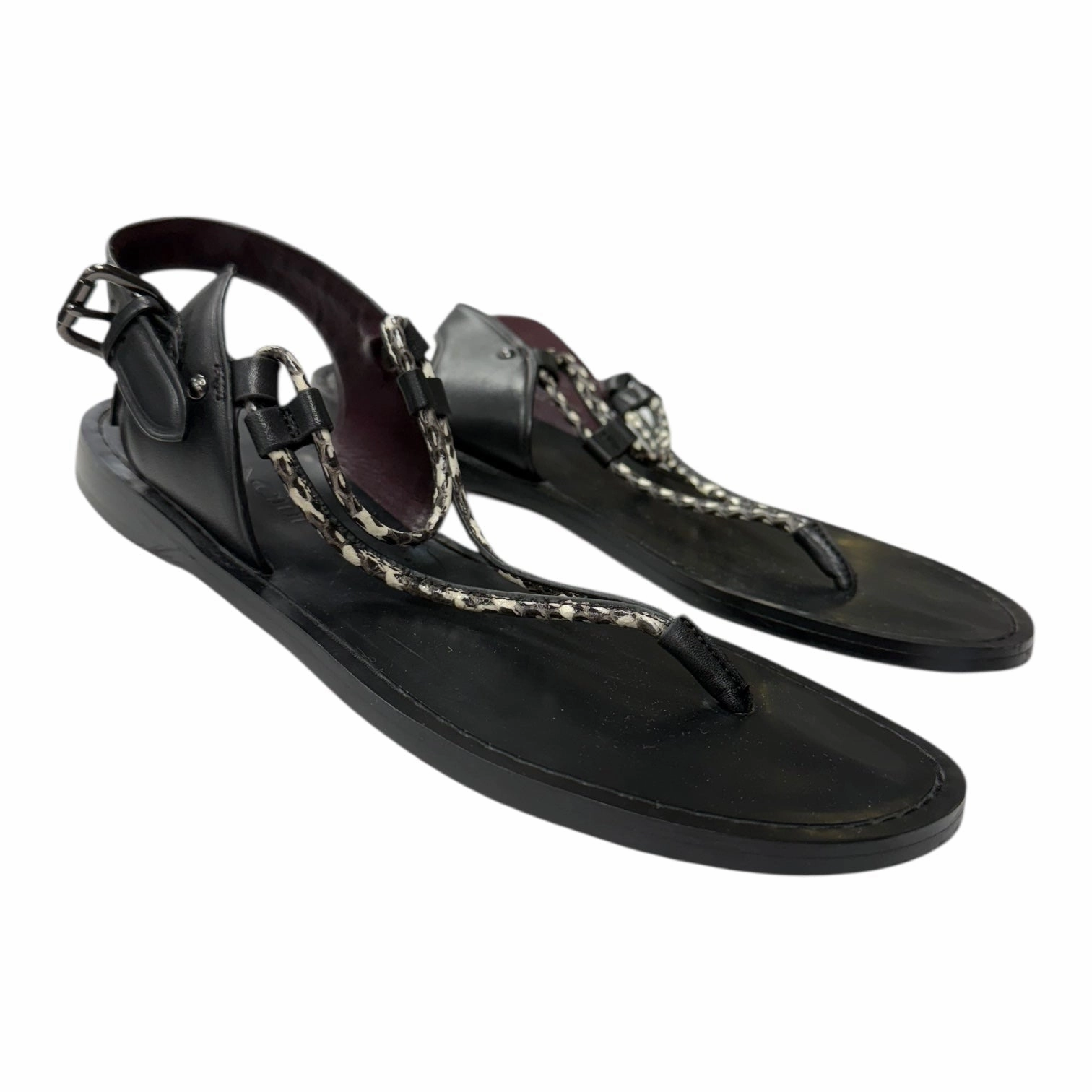 Low Profile Airport Easy Sandals Designer By Coach In Black, Size:7