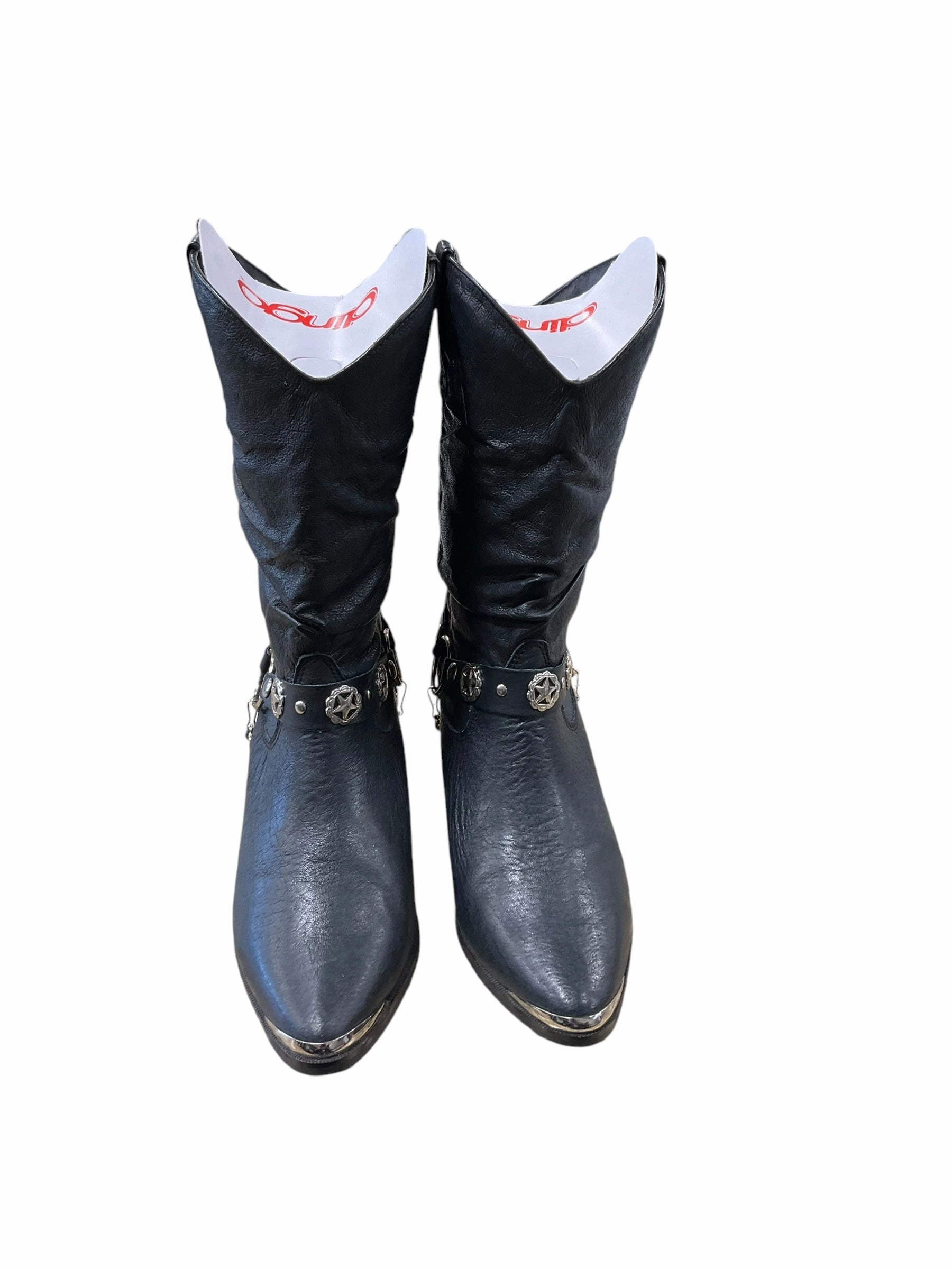 Dust Guard Reinforced Boots Western By Dingo In Black, Size: 8.5