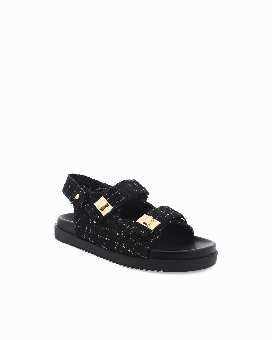 Stylish Slip-Ons Wood Path LILLIAN - BLACK BOUCLE