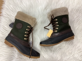 Anytime Go French Soft Boots Designer By Tory Burch In Green, Size:8
