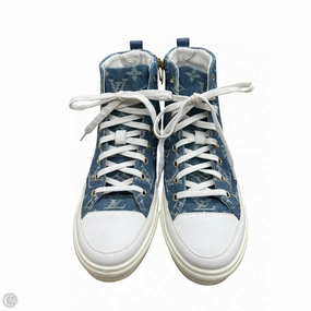 Shoes Luxury Designer By Louis Vuitton In Blue Denim, Size: 8 Silk Feel