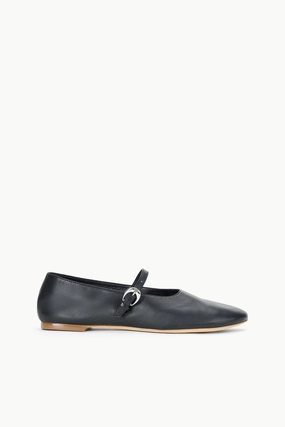 Low Impact Sole Geometry Energy Return Foam ALBA MARY JANE BALLET FLAT | BLACK