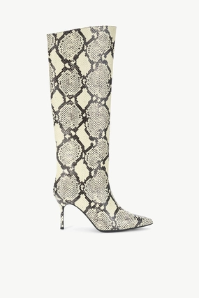 SEBASTIAN HIGH HEEL BOOT | WHITE SNAKE Shock Guard