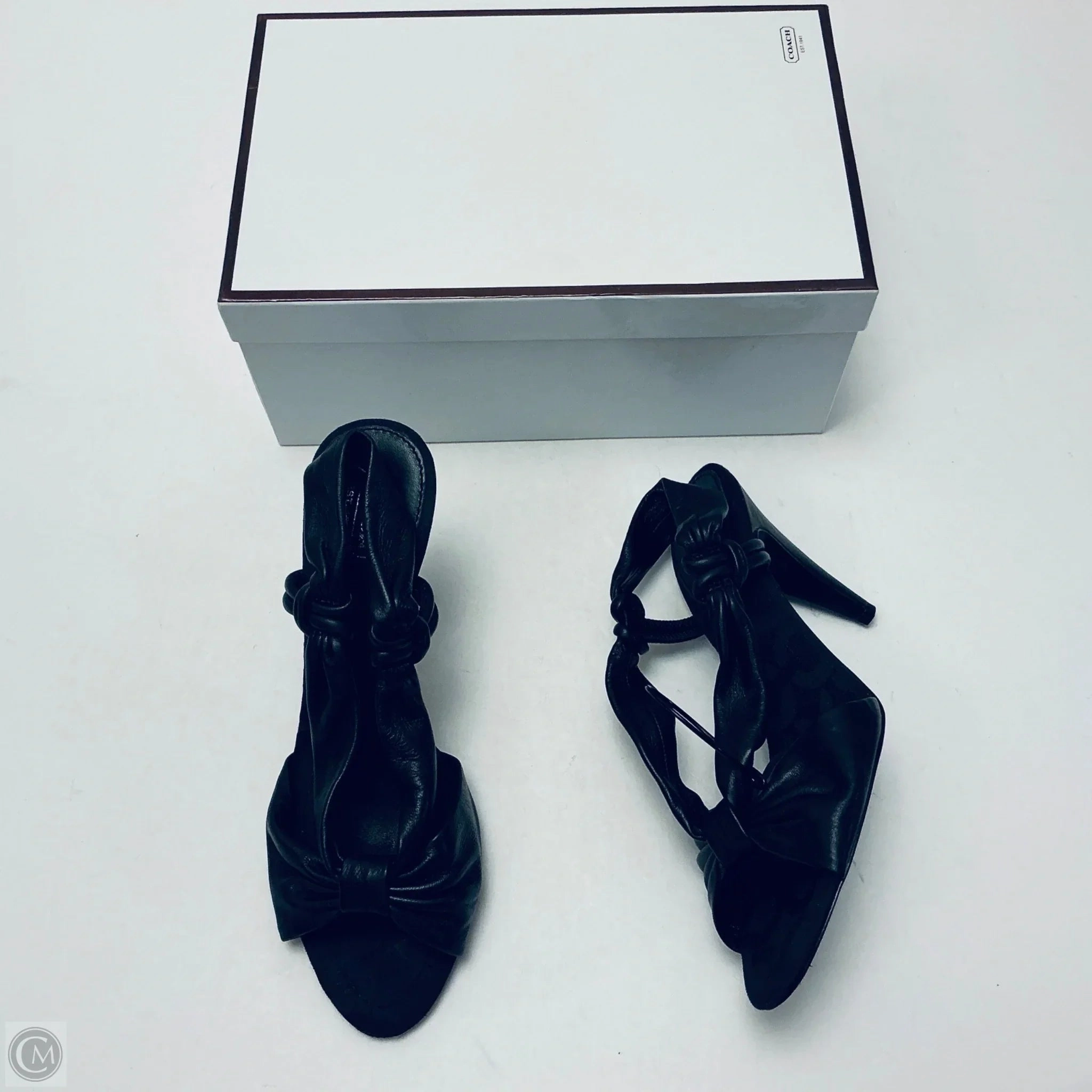 Reinforced Sandals Designer By Coach In Black, Size: 8