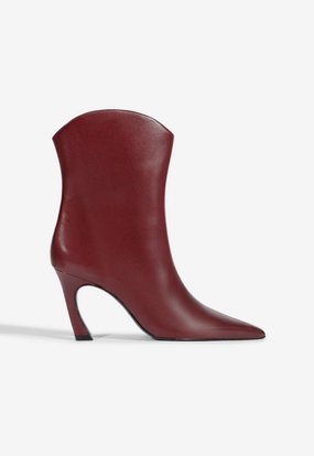 Maryann Curve Leather Bootie Water Edge