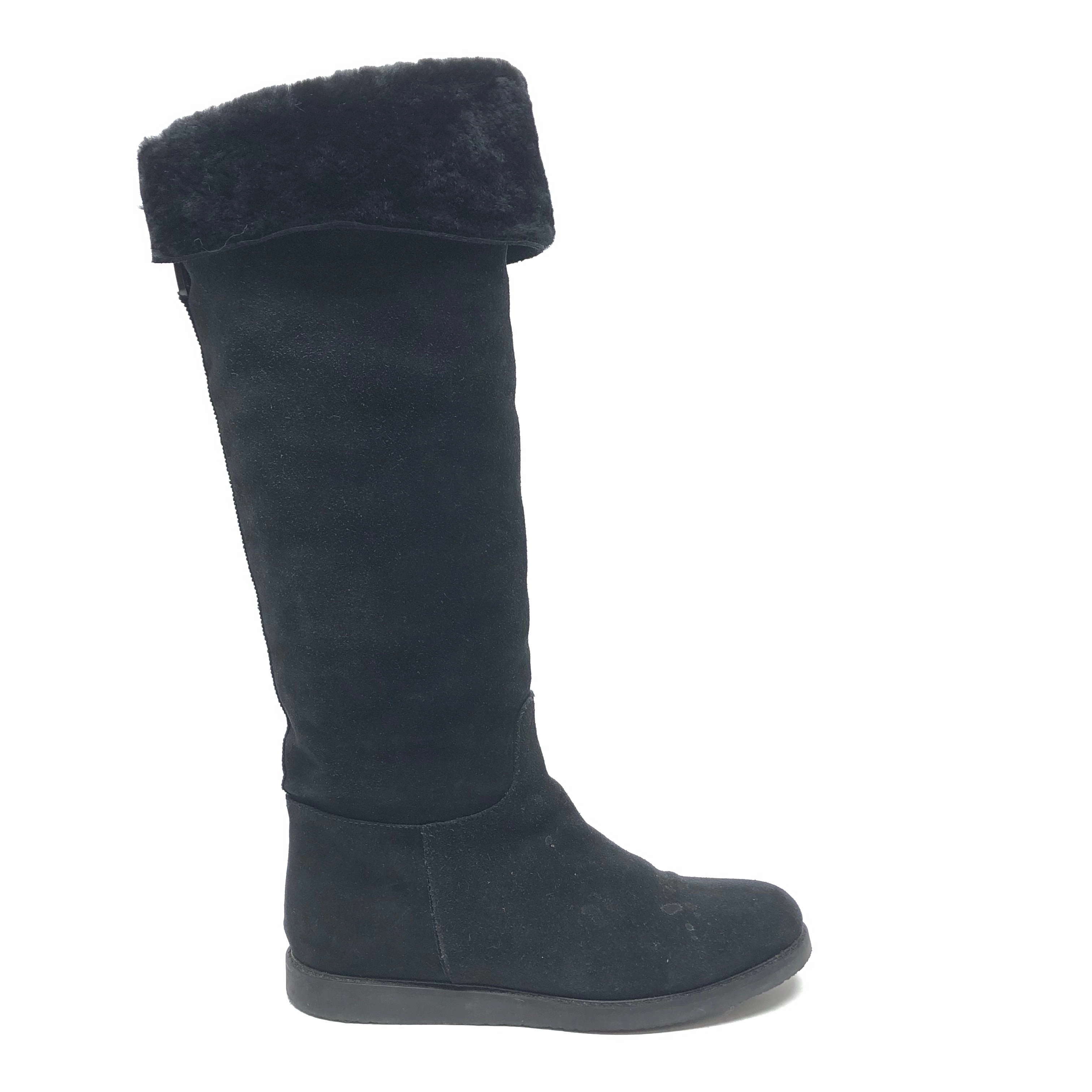 Boots Luxury Designer By Ferragamo In Black, Size: 6.5 Street Edge