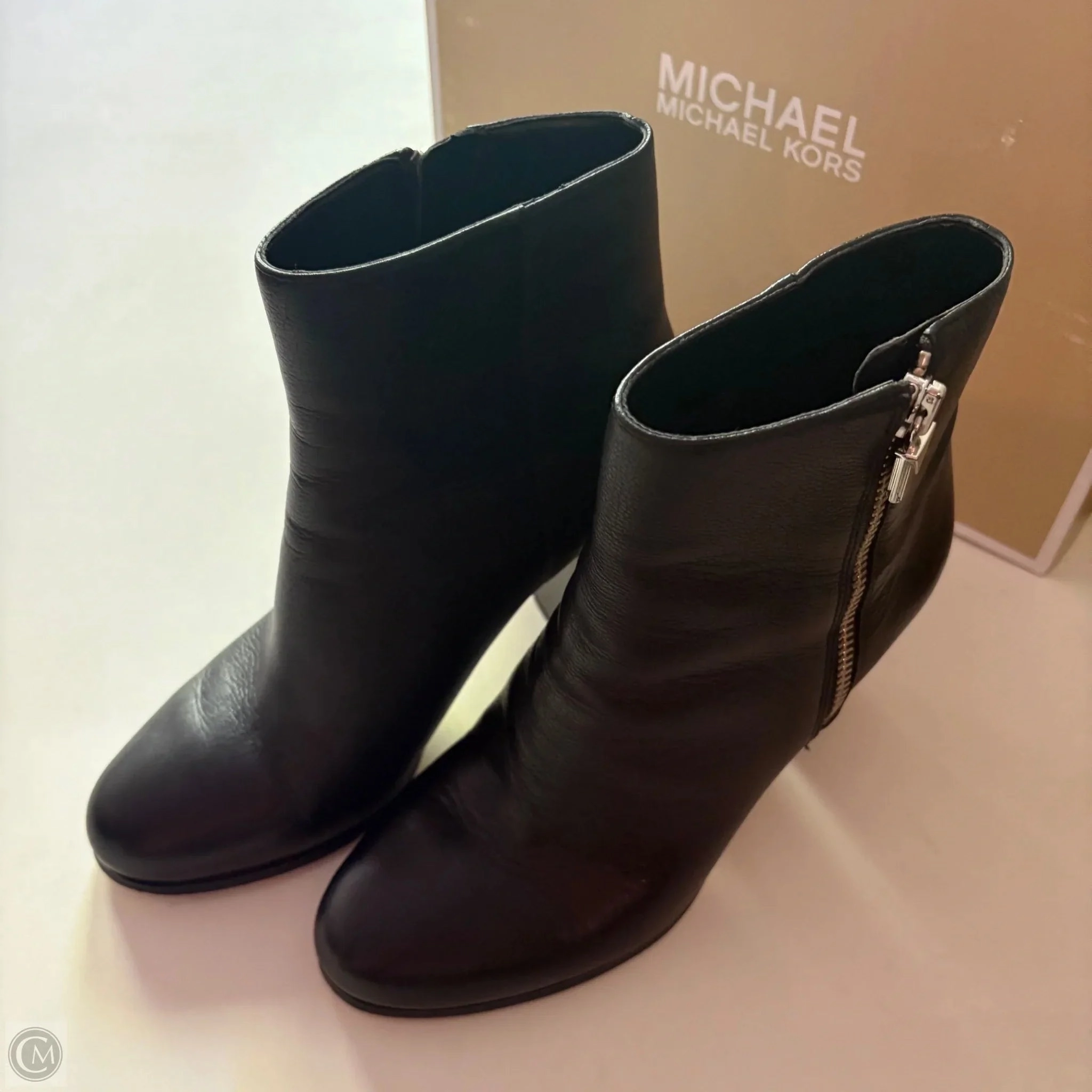 New In Boots Designer By Michael Kors In Black, Size: 7.5