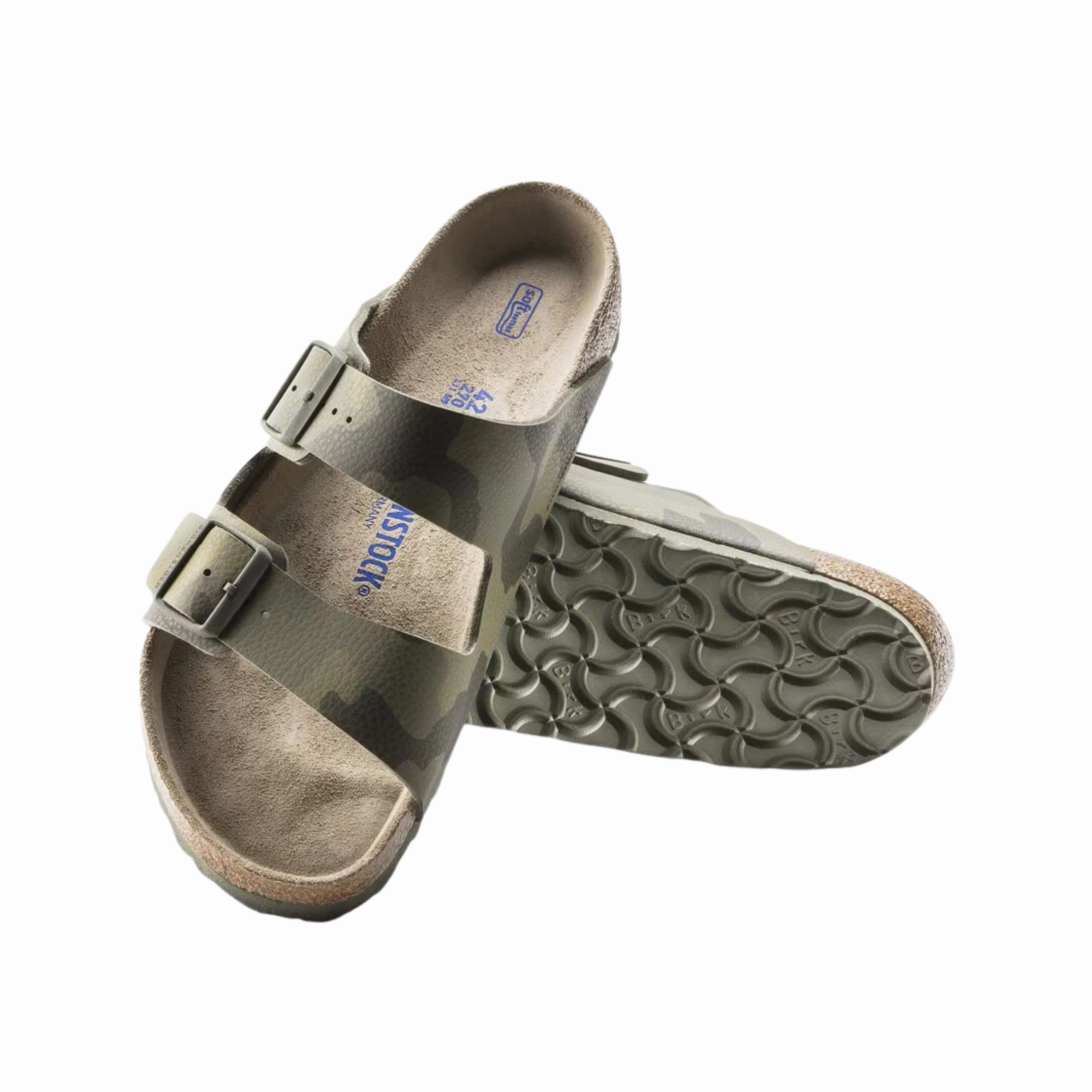 Minimalist Sandals Flexible Men's Arizona Soft Footbed (Birko-Flor) - Desert Soil Camo Green