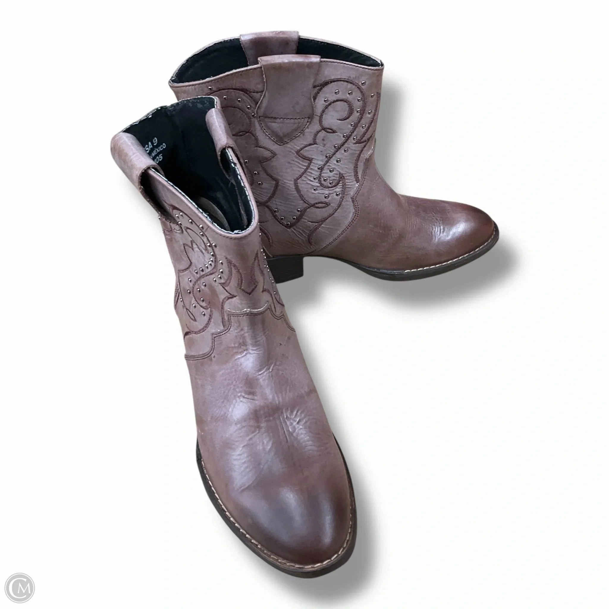 Anti   Static Flexible Frame Rainy Day Commuter Boots Western By Clothes Mentor In Brown, Size: 9