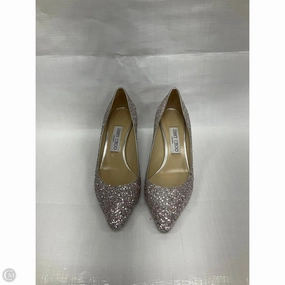 Shoes Luxury Designer By Jimmy Choo In Silver, Size: 7.5 Soft Material Classic Base