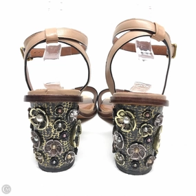 Soft Tone Night Out Sandals Designer By Coach In Beige, Size: 11