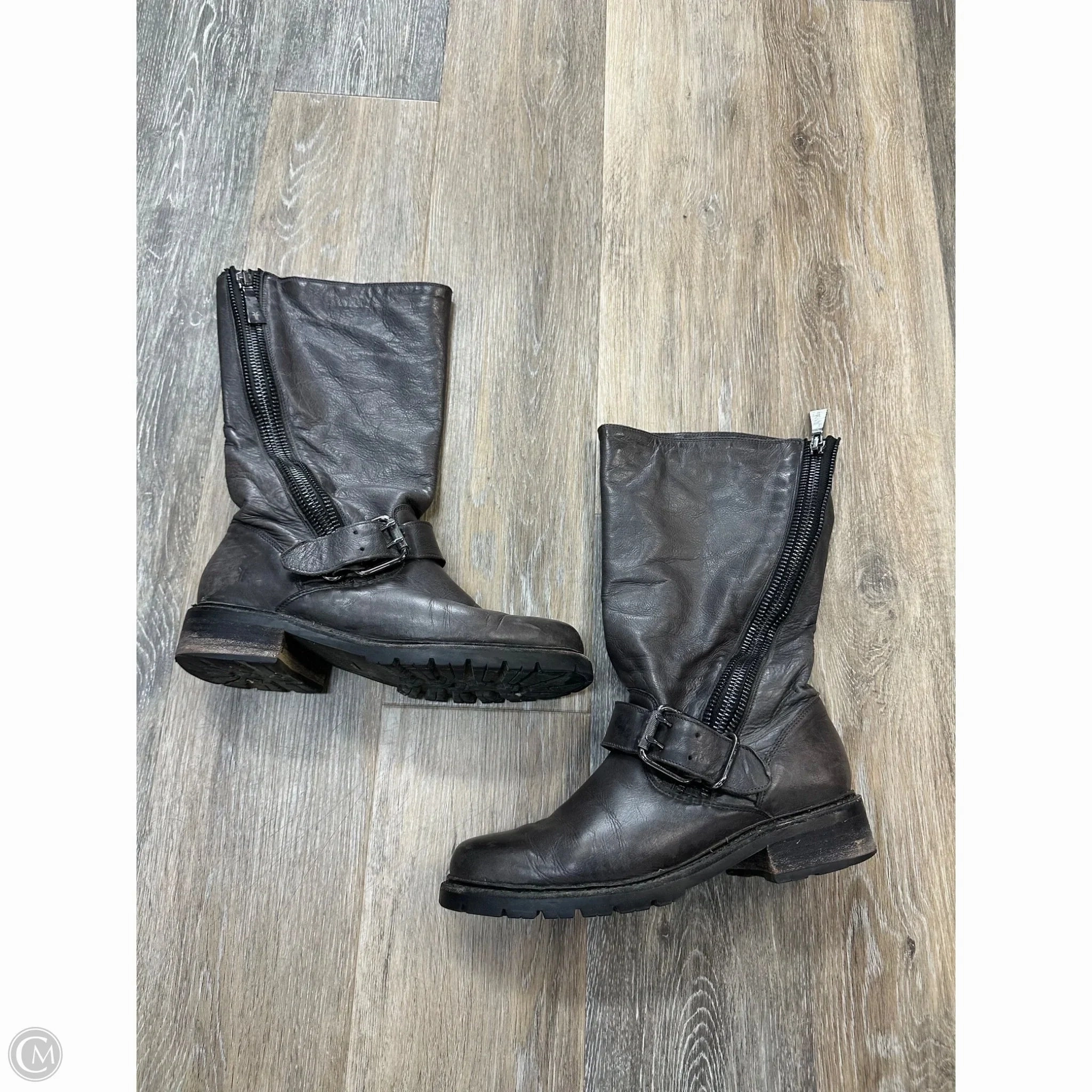 Boots Designer By Frye In Grey, Size: 9 Comfort Fit