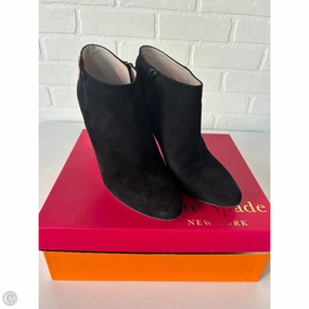 Mesh Cool Boots Designer By Kate Spade In Black & Gold, Size: 8.5