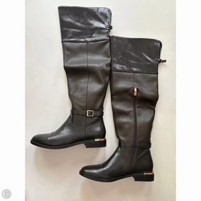 Boots Knee Heels By Torgies In Brown, Size: 8.5 Easy Care Tactile Feedback Sole