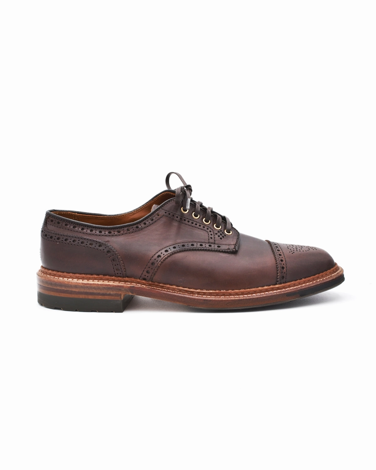 Street Cool Stretch Fabric Weekend Trip Alden 21524C Brown Chromexcel Medallion Toe Blutcher
