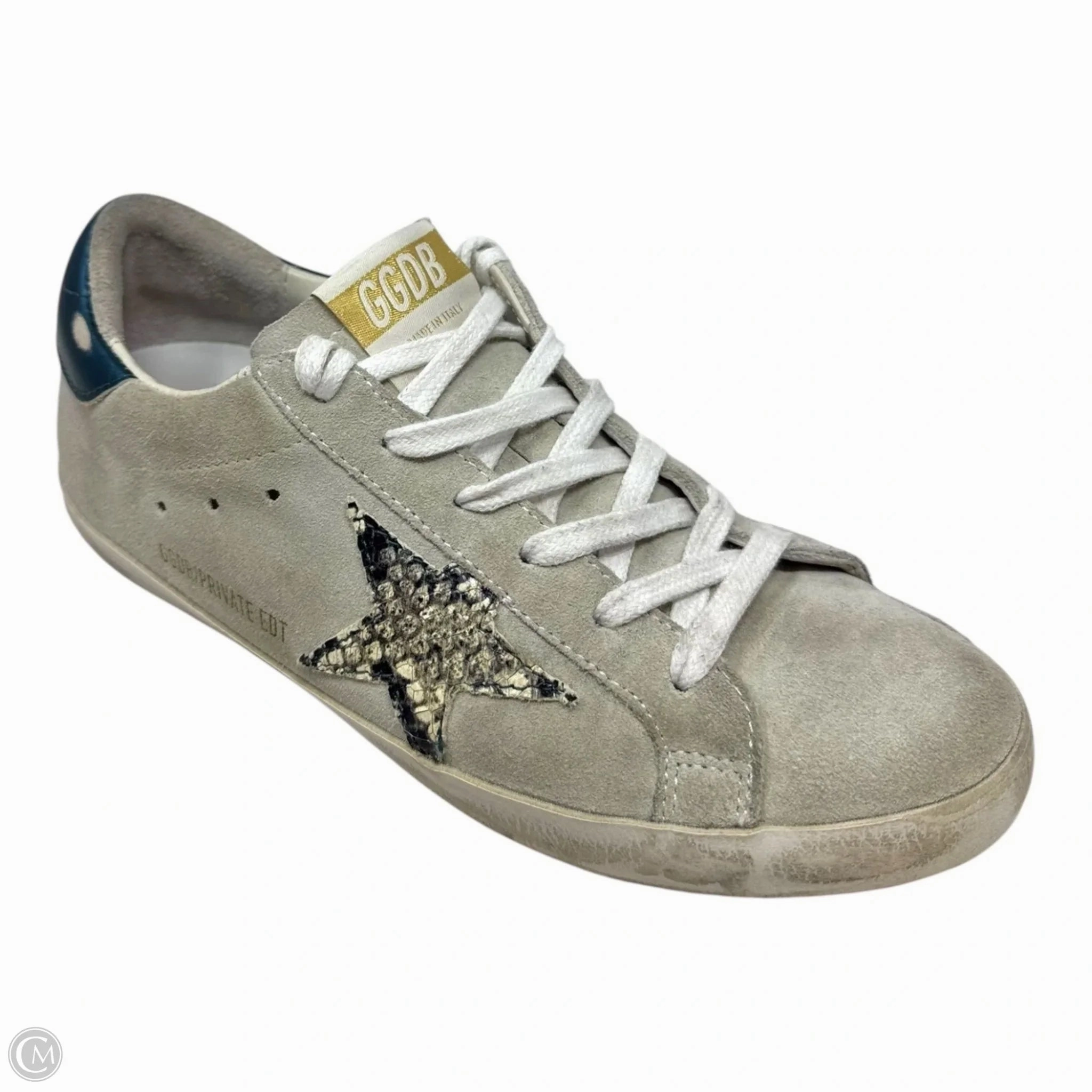 Superstar Private Edition Snakeskin Sneakers Shoes Luxury Designer By Golden Goose In White, Size: 7.5 (IT 38) Long Walk