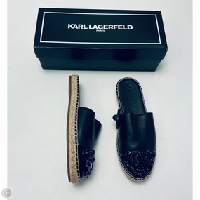 Sandals Designer By Karl Lagerfeld In Black, Size: 8.5 Hero Edge