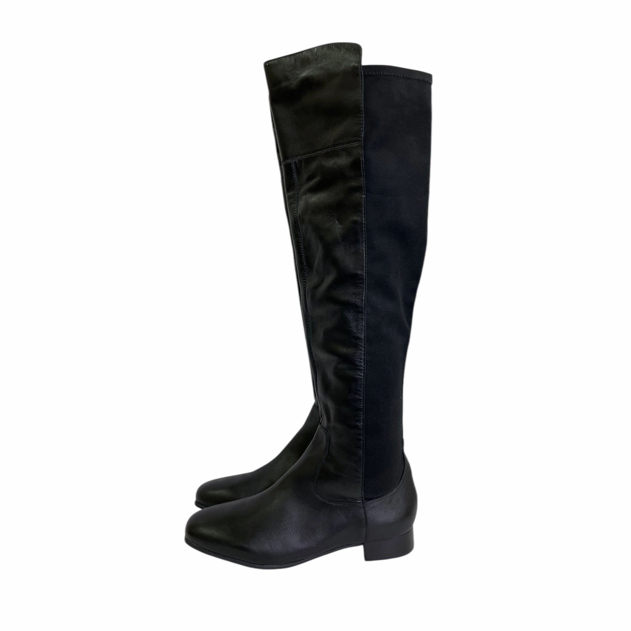 Well   Made Mud Resistant All Day Wear Boots Knee Heels By Louise Et Cie In Black, Size:8.5