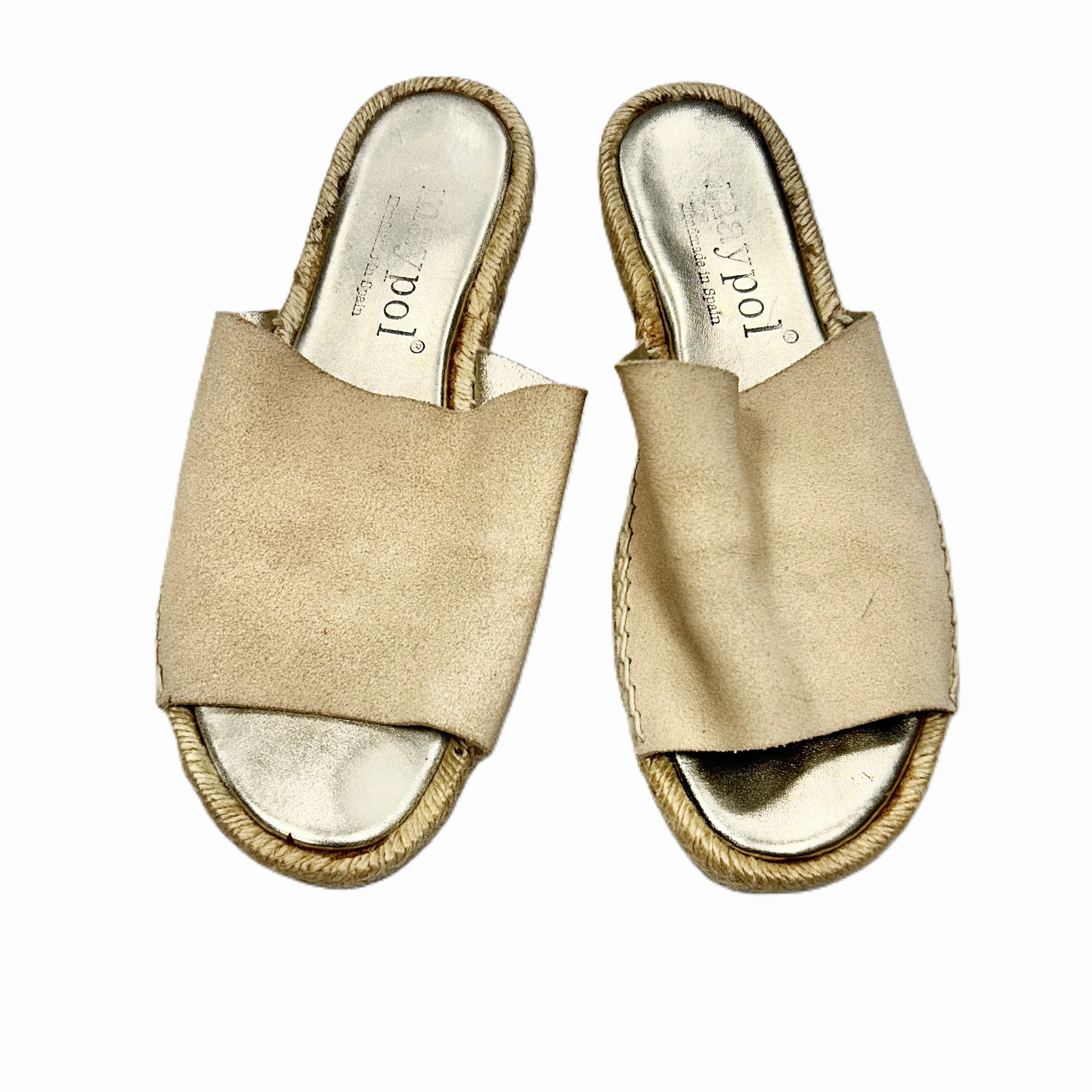 Dual Density Foam Layers Tan Sandals Designer By Maypol, Size: 8